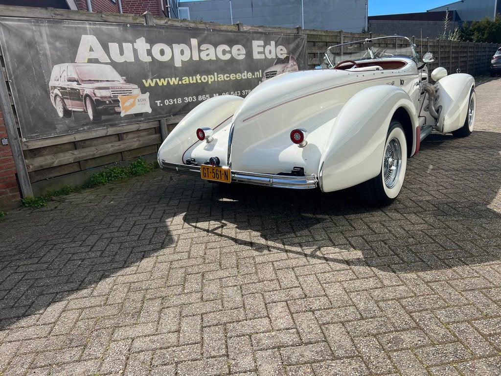 Auburn AUBURN PHAETON WIT 4 PERSOONS, Auto's, Overige Auto's, Gebruikt, 8 cilinders, Overige carrosserieën, 4 stoelen