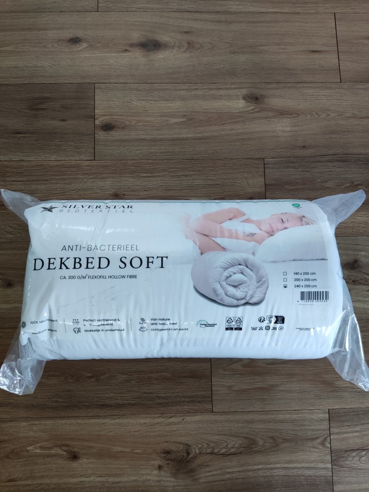 Nieuw Silver star anti-bakterieel dekbed 240x200, Wit, Ophalen of Verzenden, Deken of Dekbed, Nieuw