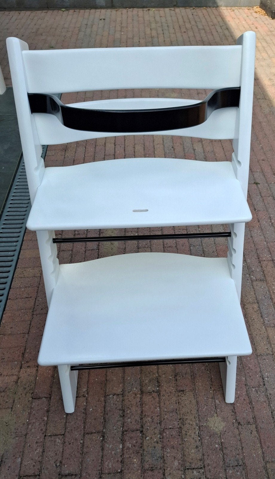 stokke tripp trapp meegroei kinderstoel wit, Kinderen en Baby's, Kinderstoelen, Ophalen, Zo goed als nieuw, Meegroeistoel, Aanschuifbaar