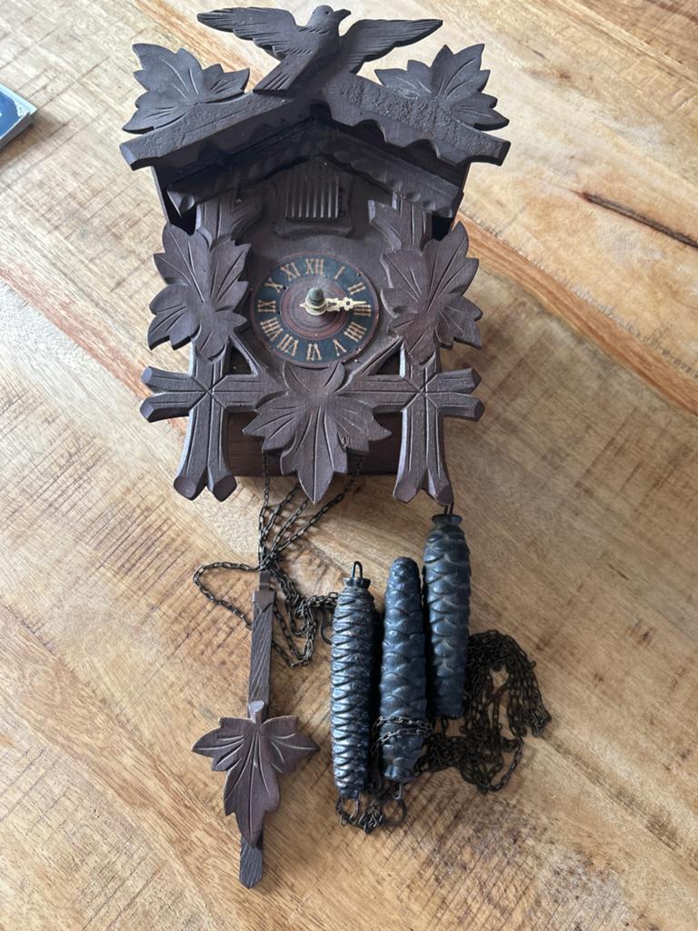 Vintage Koekoeksklok - Houten Wandklok met Kettingen, Antiek en Kunst, Antiek | Klokken, Ophalen