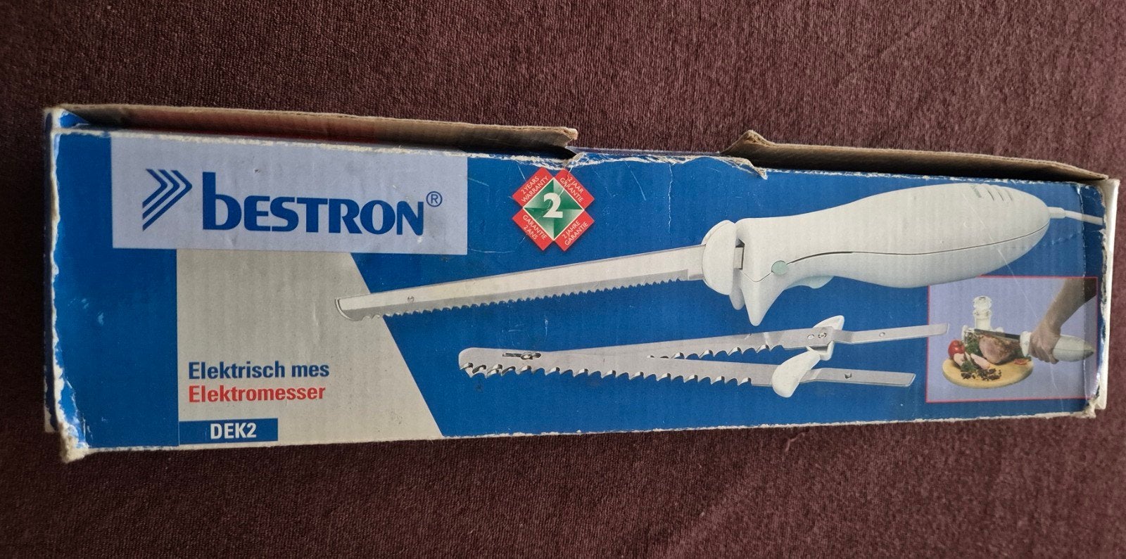 Bestron Elektrisch Mes DEK2 - Perfect voor Vlees en Brood, Ophalen of Verzenden, Nieuw
