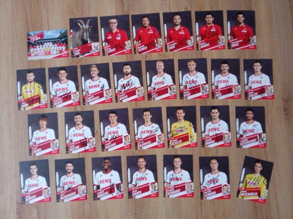 Gesigneerde 2015-2016 set spelerskaarten van 1. FC Köln, Ophalen of Verzenden, Nieuw, Buitenlandse clubs, Spelerskaart