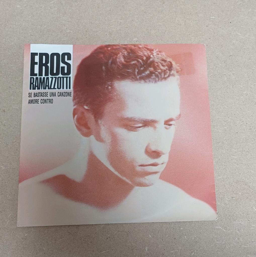 Eros Ramazzotti  - Se Bastasse Una Canzone, Cd's en Dvd's, Vinyl Singles, Gebruikt, 1990 - 1999, 7 inch, Single