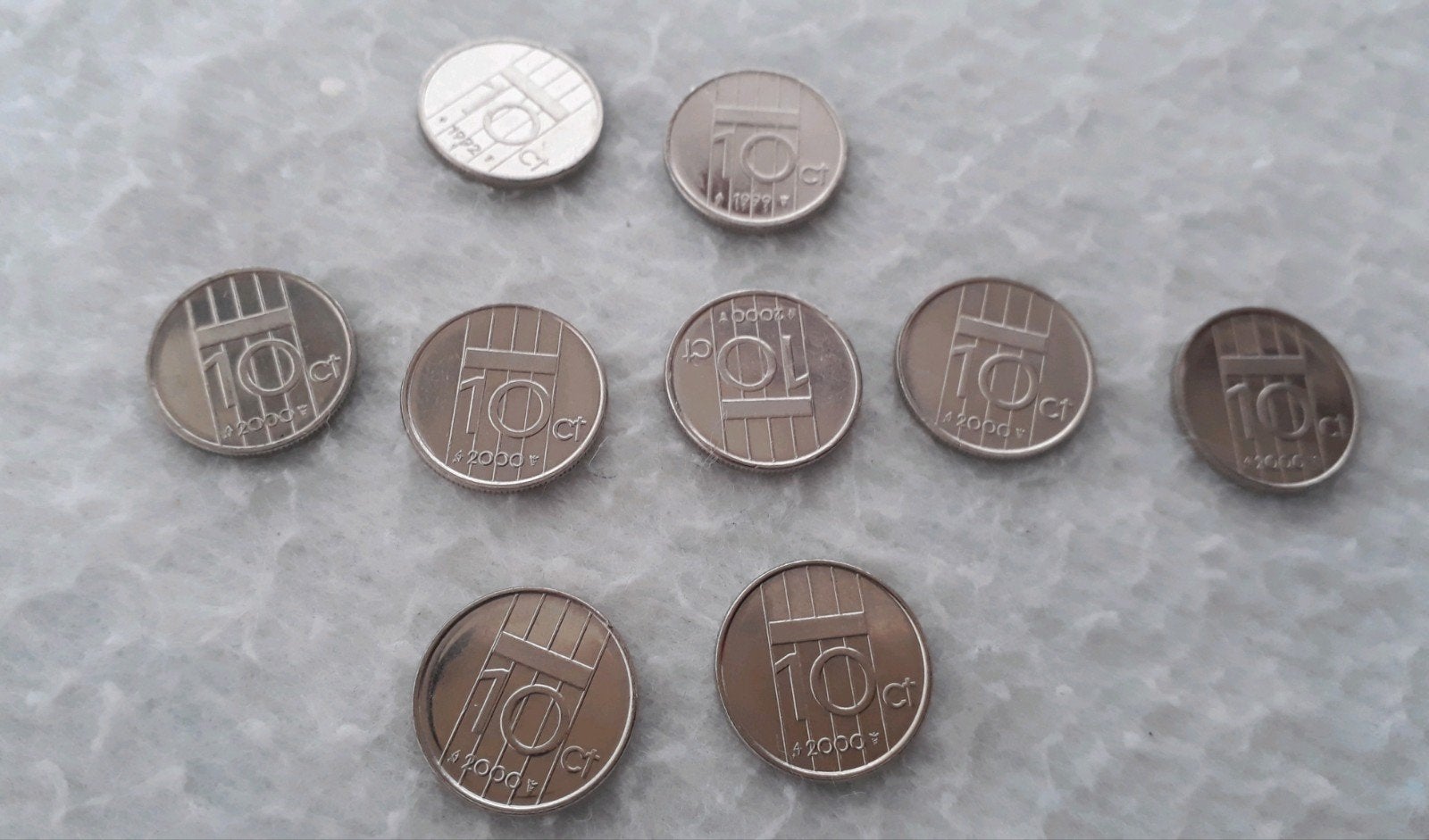 9st 0.10 cent, 9 st dubbeltjes en 9 stuivers, 5 cent, Ophalen of Verzenden, Koningin Beatrix, 10 cent