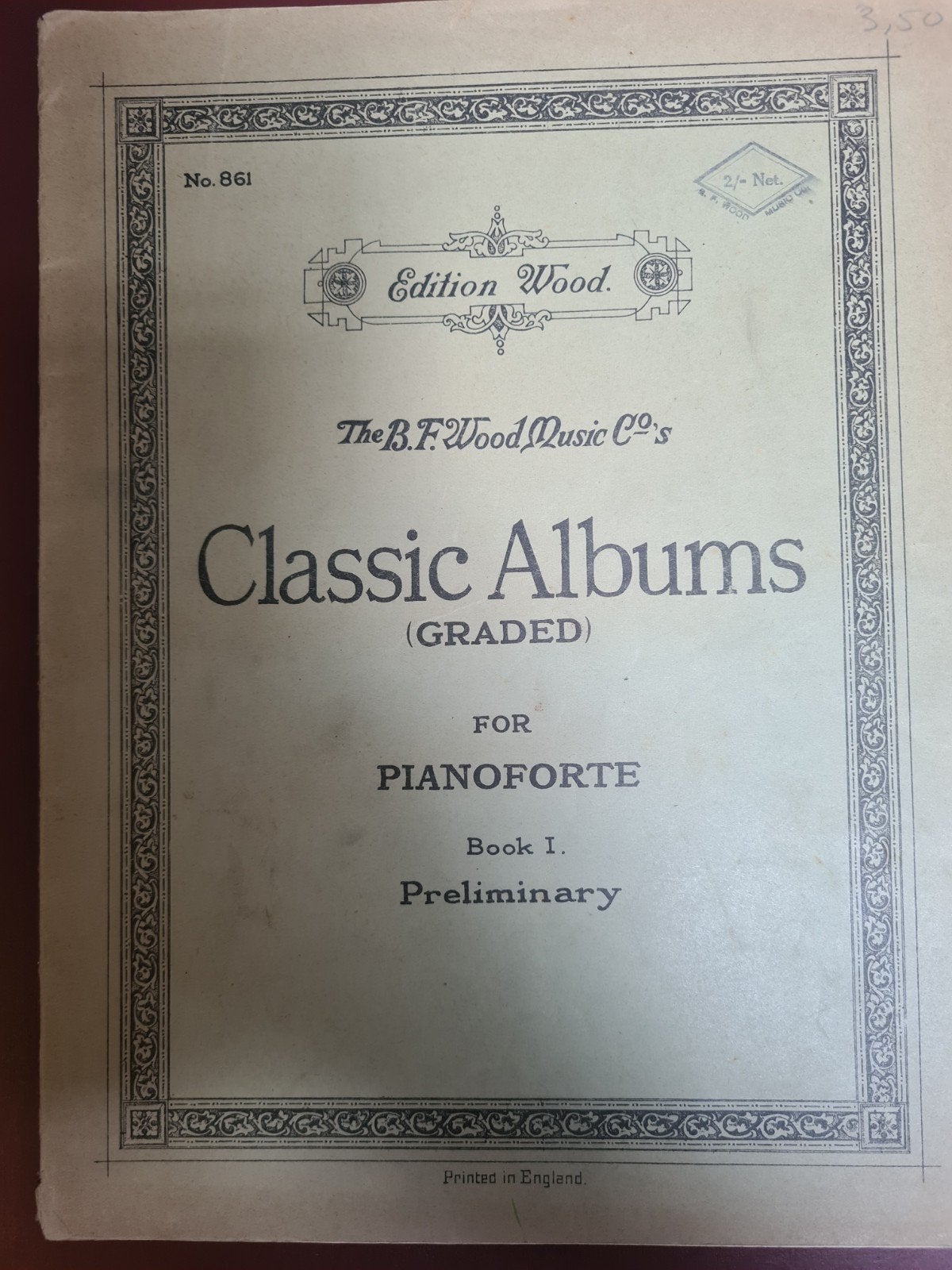 The B.F. Wood Music Co's Classic Albums voor Pianoforte, Gebruikt, Klassiek, Les of Cursus, Ophalen of Verzenden