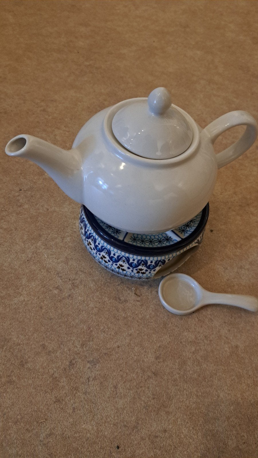 Bunzlau Marrakech Rechaud Theewarmer, met theepot, Ophalen of Verzenden, Zo goed als nieuw, Steen/keramiek, Overige merken