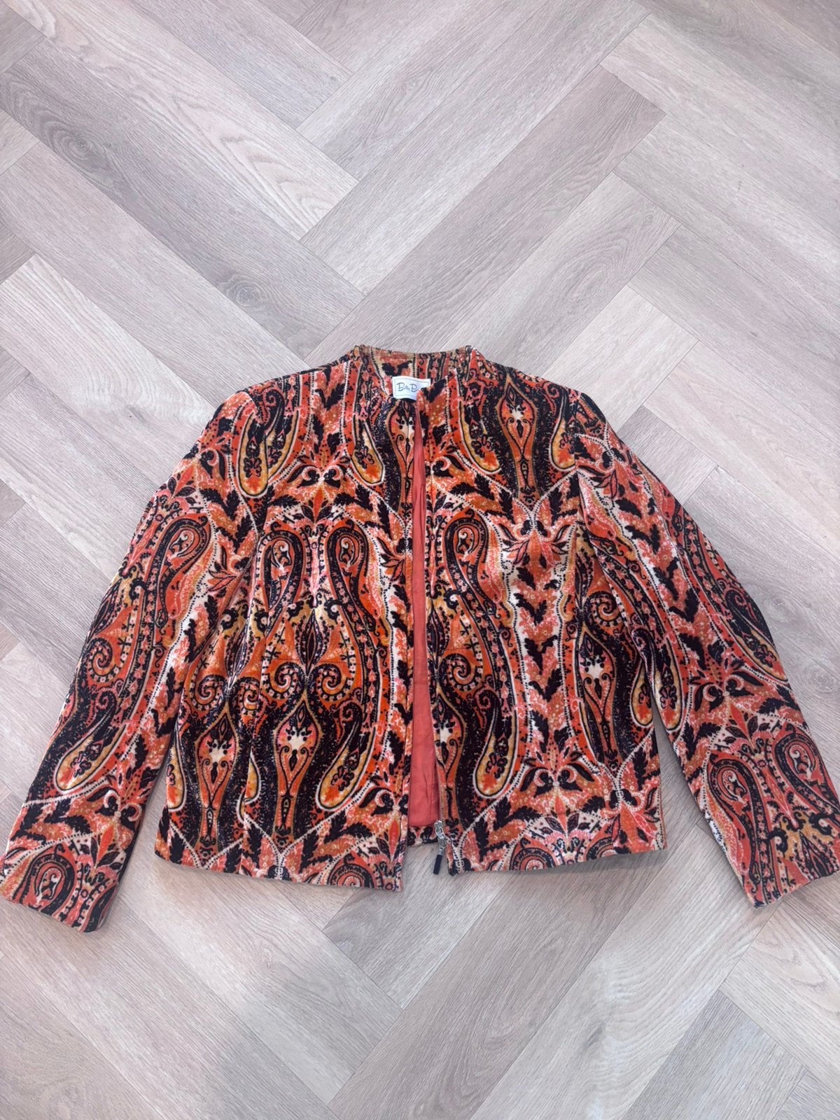 Velvet stof jasje Betty Barclay- maat XL, Kleding | Dames, Maat 46/48 (XL) of groter, Oranje, Ophalen of Verzenden, Zo goed als nieuw