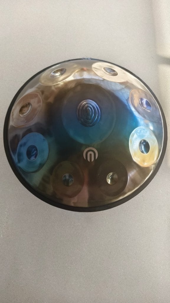 Handpan 9 noten d mineur mixed color 432 hz, Muziek en Instrumenten, Ophalen of Verzenden, Zo goed als nieuw, Melodische percussie