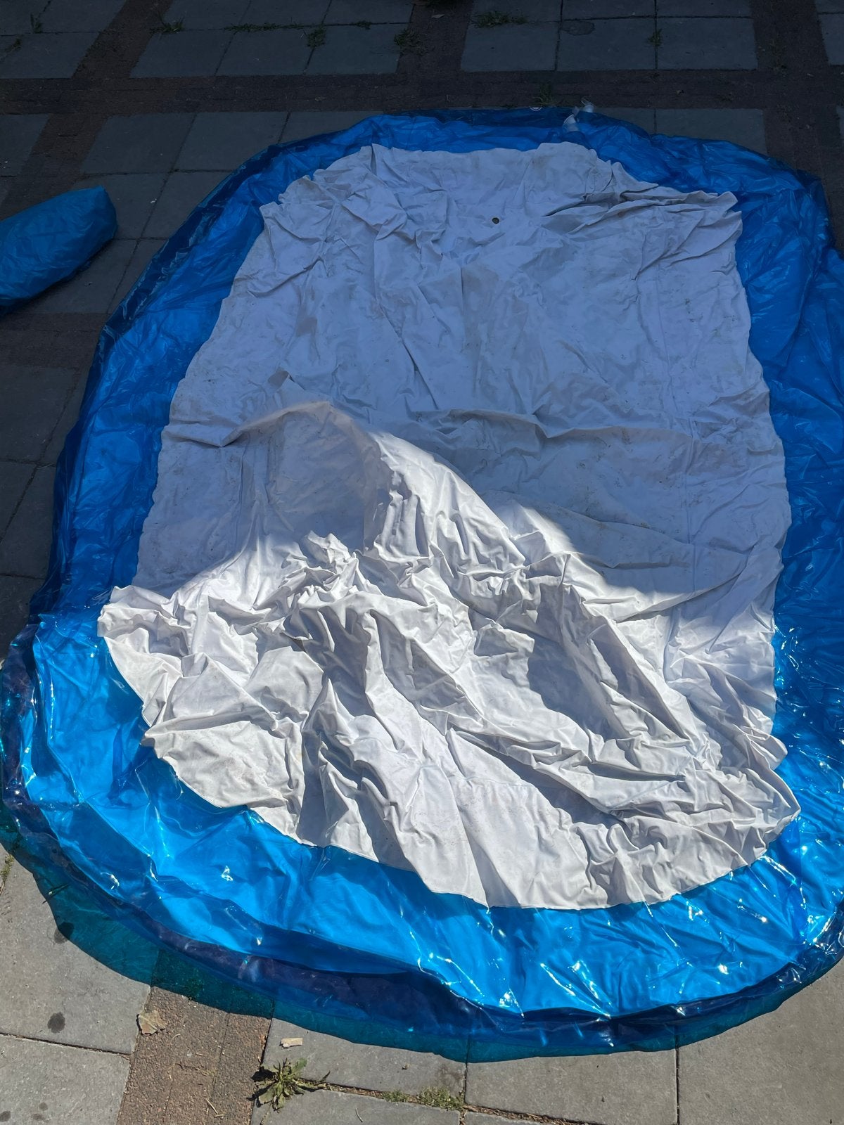 Zwembad met hoes, 2 x 1 meter, gebruikt, Tuin en Terras, Ophalen, Gebruikt, Minder dan 200 cm, Opzetzwembad