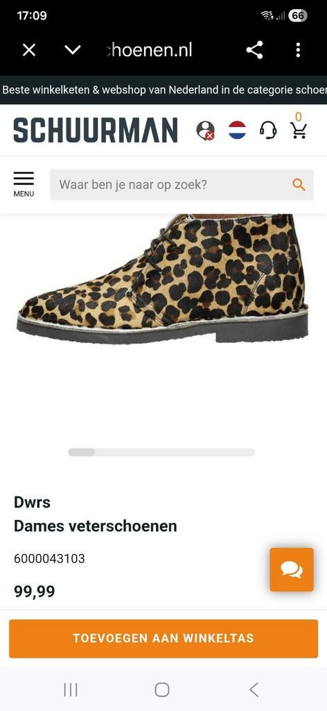 DWRS enkelhoge schoenen, Tickets en Kaartjes, Eén persoon, Cadeaubon