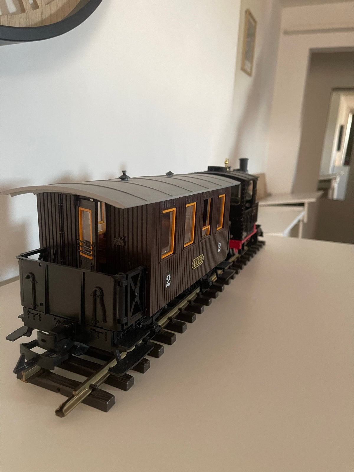 LGB Treinset met Locomotief en Wagon, Hobby en Vrije tijd, Modeltreinen | Overige schalen, Treinset, Gelijkstroom, Ophalen of Verzenden