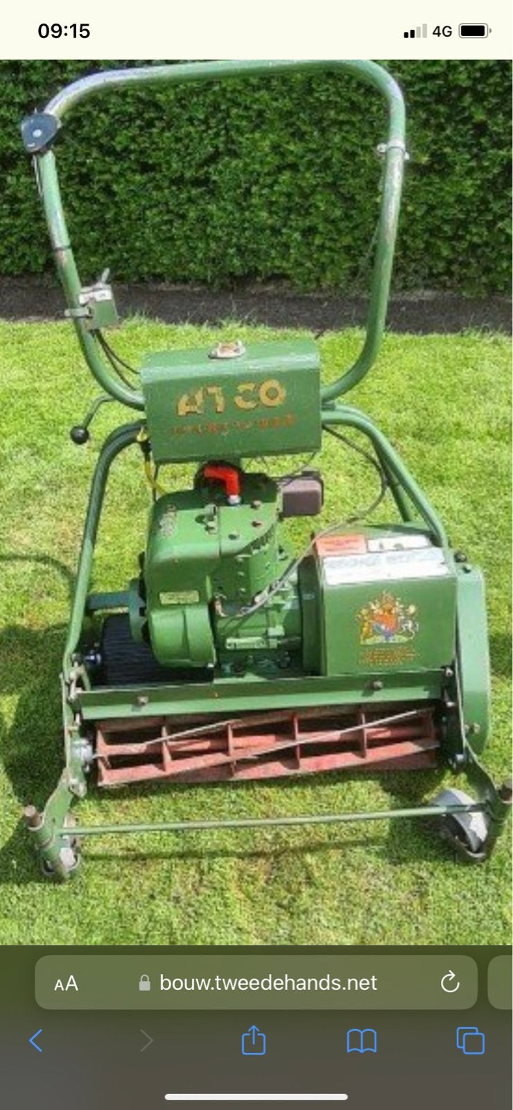 Professionele Atco B24 Kooimaaier met zitting , 2e eigenaar, Gebruikt, Ophalen of Verzenden, Opvangbak, Benzine-grasmaaier