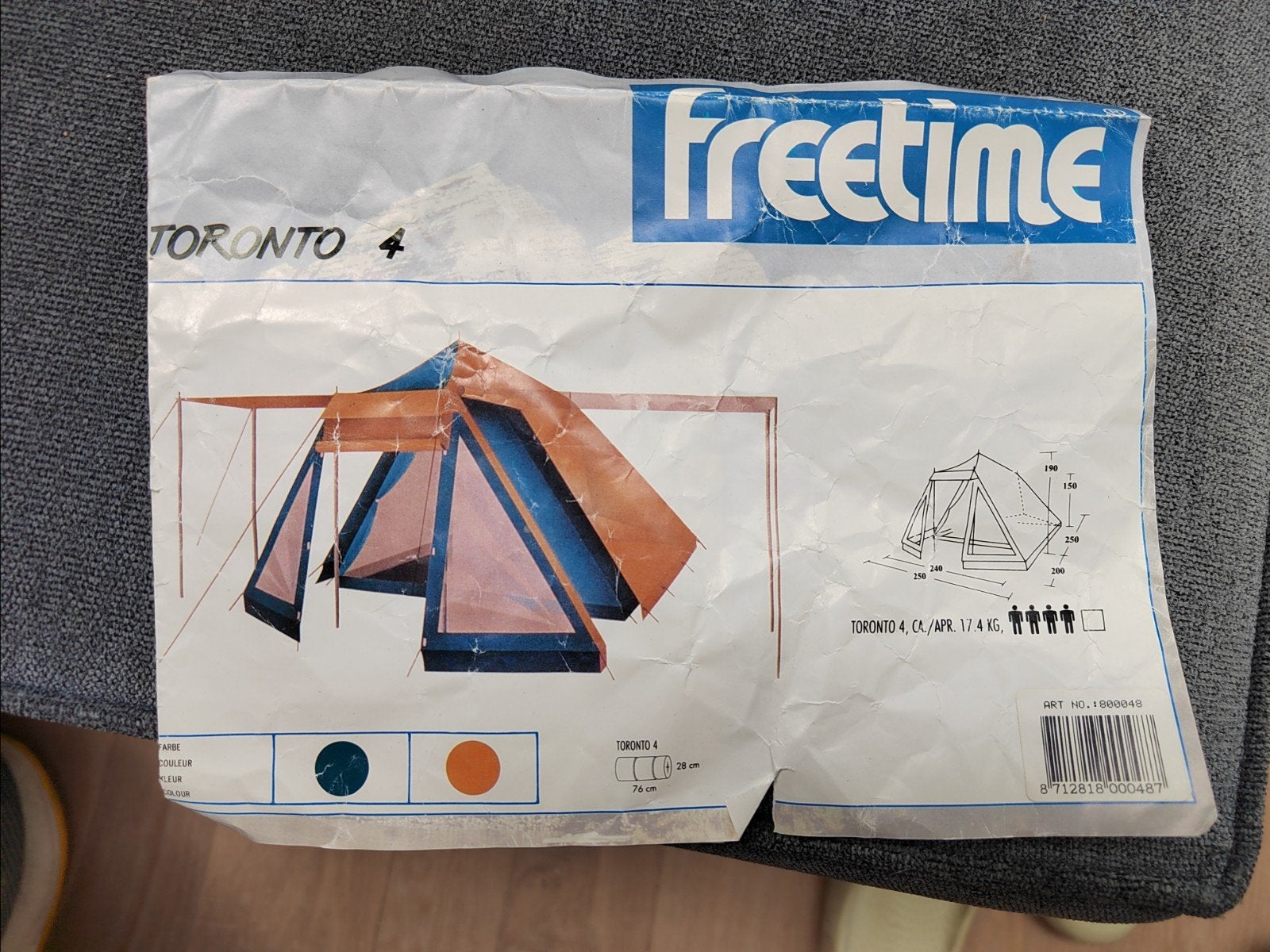 Freetime Toronto katoenen tent - Ideaal voor kamperen, Ophalen of Verzenden, Zo goed als nieuw, Tot en met 2