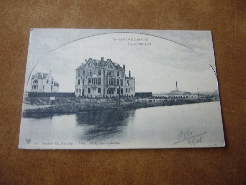 S, GRAVENHAGE  =  HUISHOUDSCHOOL BRIEFKAART  1906, Ophalen of Verzenden, Voor 1920, Gelopen, Zuid-Holland