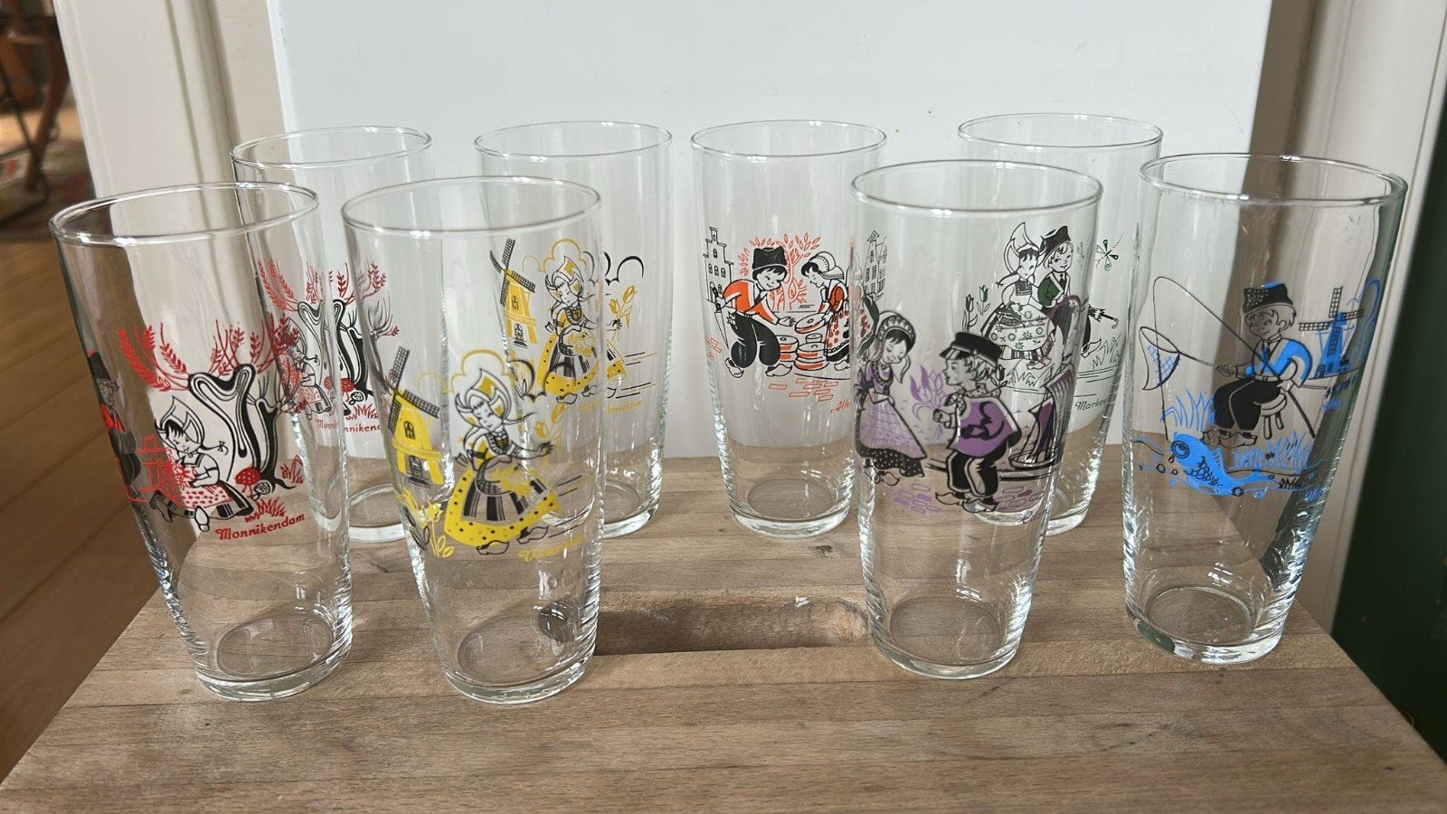 8 frisdrankglazen, Ophalen of Verzenden, Glas, Overige stijlen