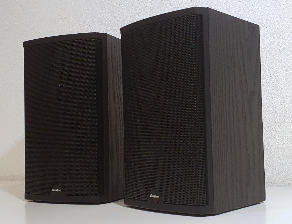 Boekenplank luidsprekers set Boston Acoustics CR5 (100Watt), Audio, Tv en Foto, Luidsprekers, Gebruikt, Front, Rear of Stereo speakers