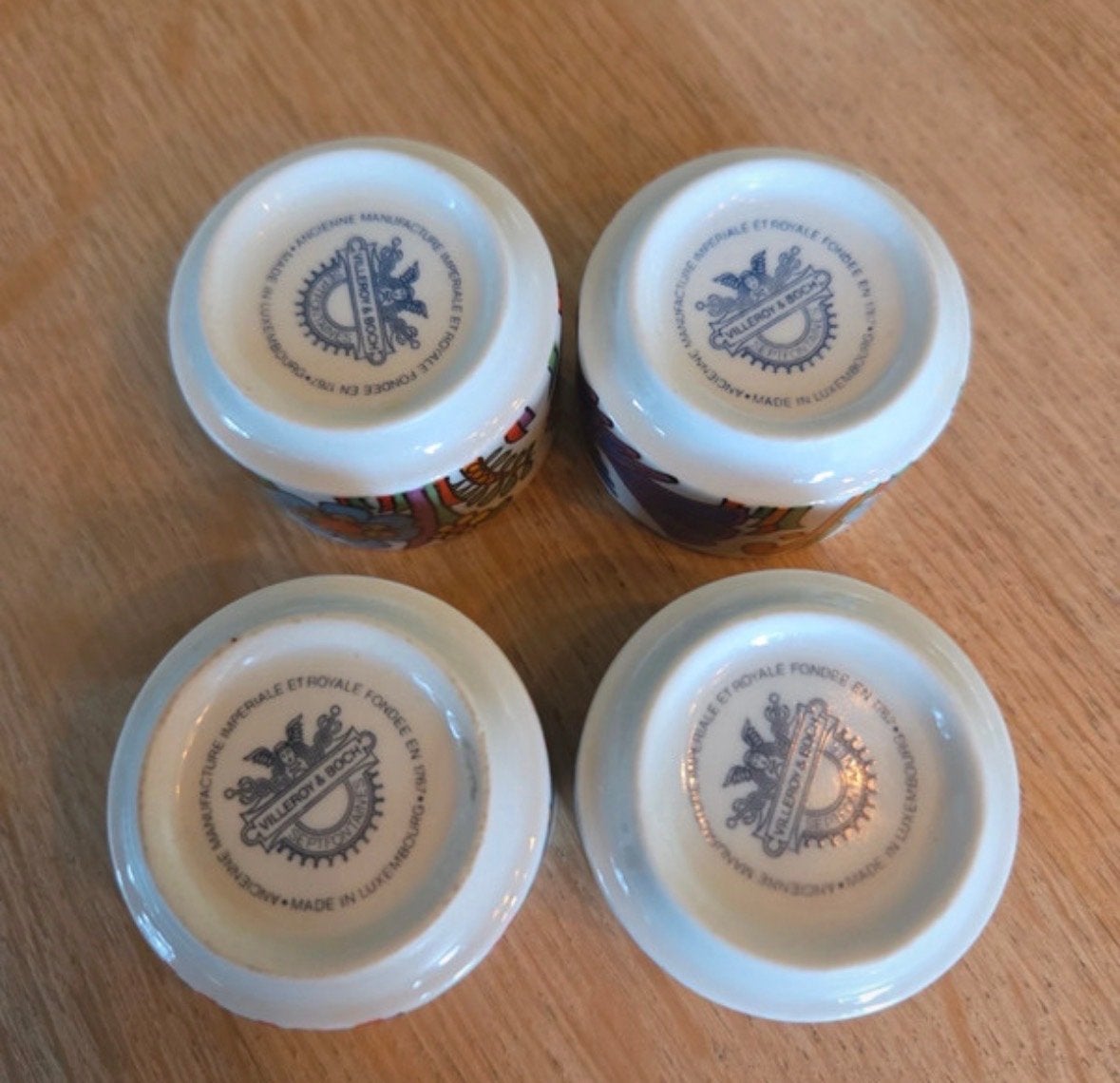 4 Villeroy & Boch eierdopjes acapulco, Vintage, Ophalen of Verzenden, Zo goed als nieuw, Porselein
