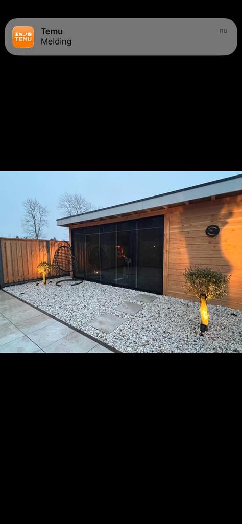 Prachtige glazen schuifwand 275 cm incl. montage – luxe!, Ophalen, Zo goed als nieuw, Serre