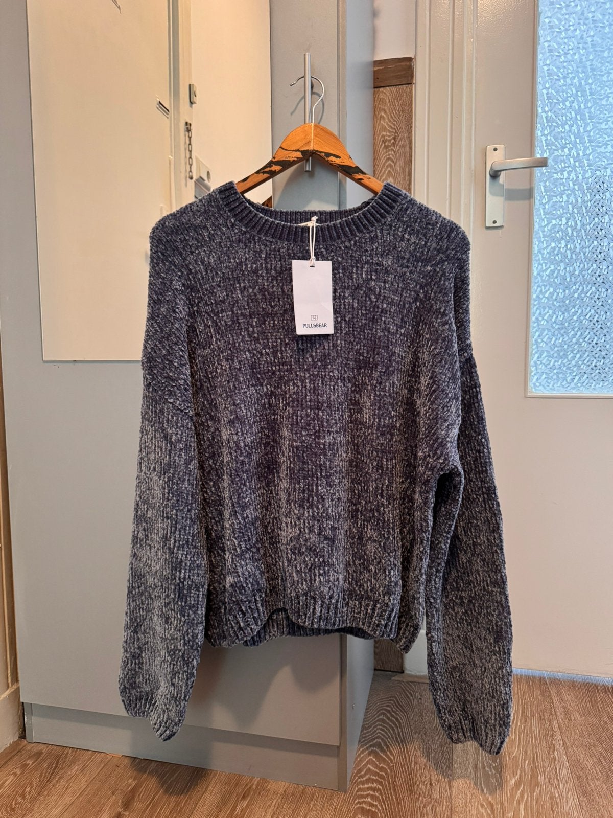 Pull & Bear chenille trui, Verzenden, Nieuw, Maat 38/40 (M), Blauw