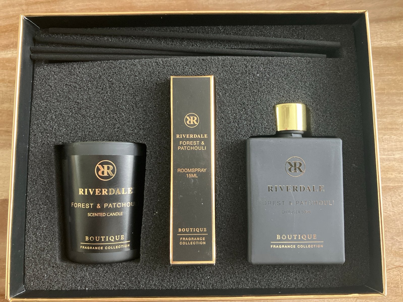 Riverdale Boutique Fragrance Collection Forest & Patchouli, Riverdale, Geurverspreider, Zwart, Nieuw