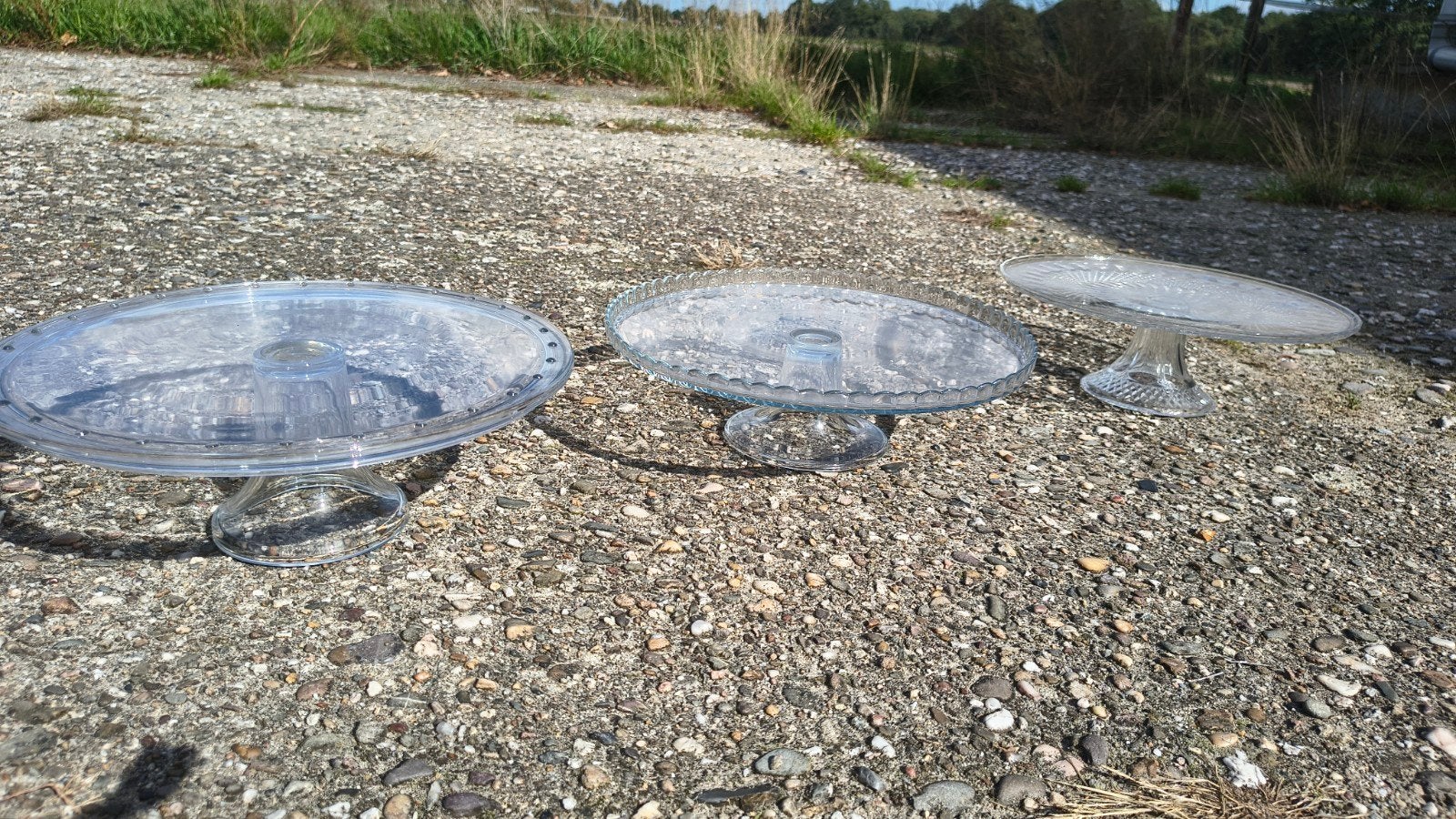 Glazen Taartplateau Diameter 30 cm, Ophalen, Gebruikt, Taartplateau, Glas