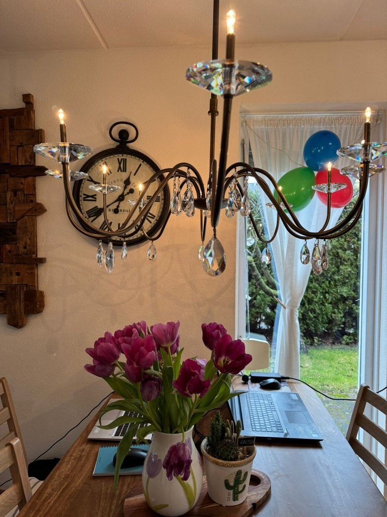 Hanglamp klassiek/ Kroonluchter, Ophalen, Gebruikt, Glas, Klassiek