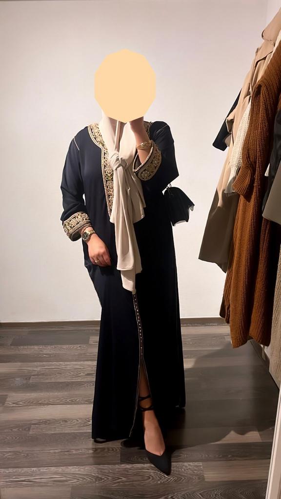 Mooie zwarte kaftan zgan!, Maat 38/40 (M), Overige typen, Zwart, Ophalen of Verzenden