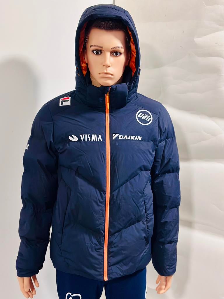 Sportkleding sportjas winterjas skijas jas schaatsjas M Fila, Ophalen of Verzenden, Zo goed als nieuw, Maat 48/50 (M), Blauw