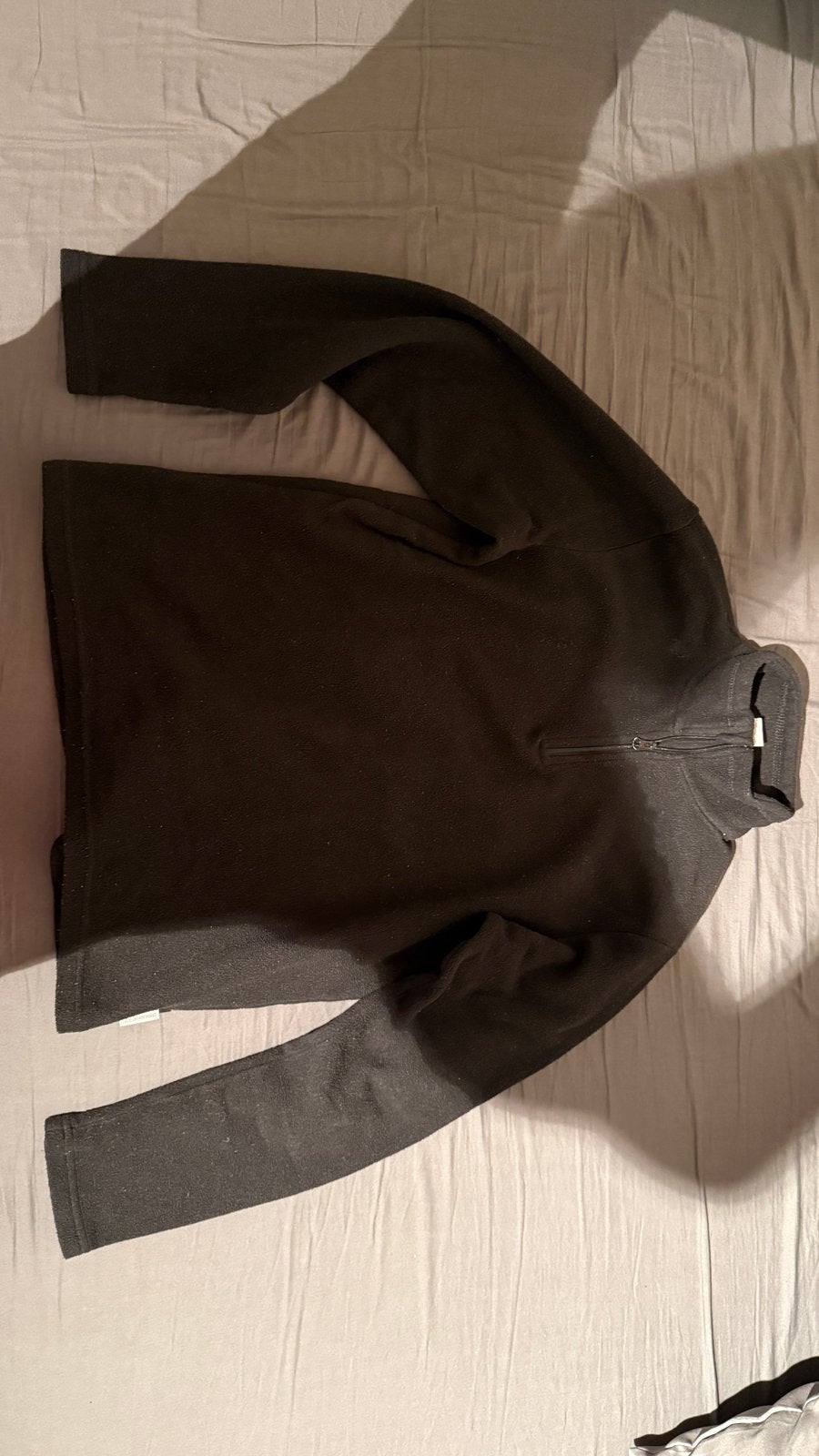 Zwarte fleece trui met rits - Comfortabel en warm, Kleding | Heren, Ophalen of Verzenden, Zo goed als nieuw, Overige maten, Zwart