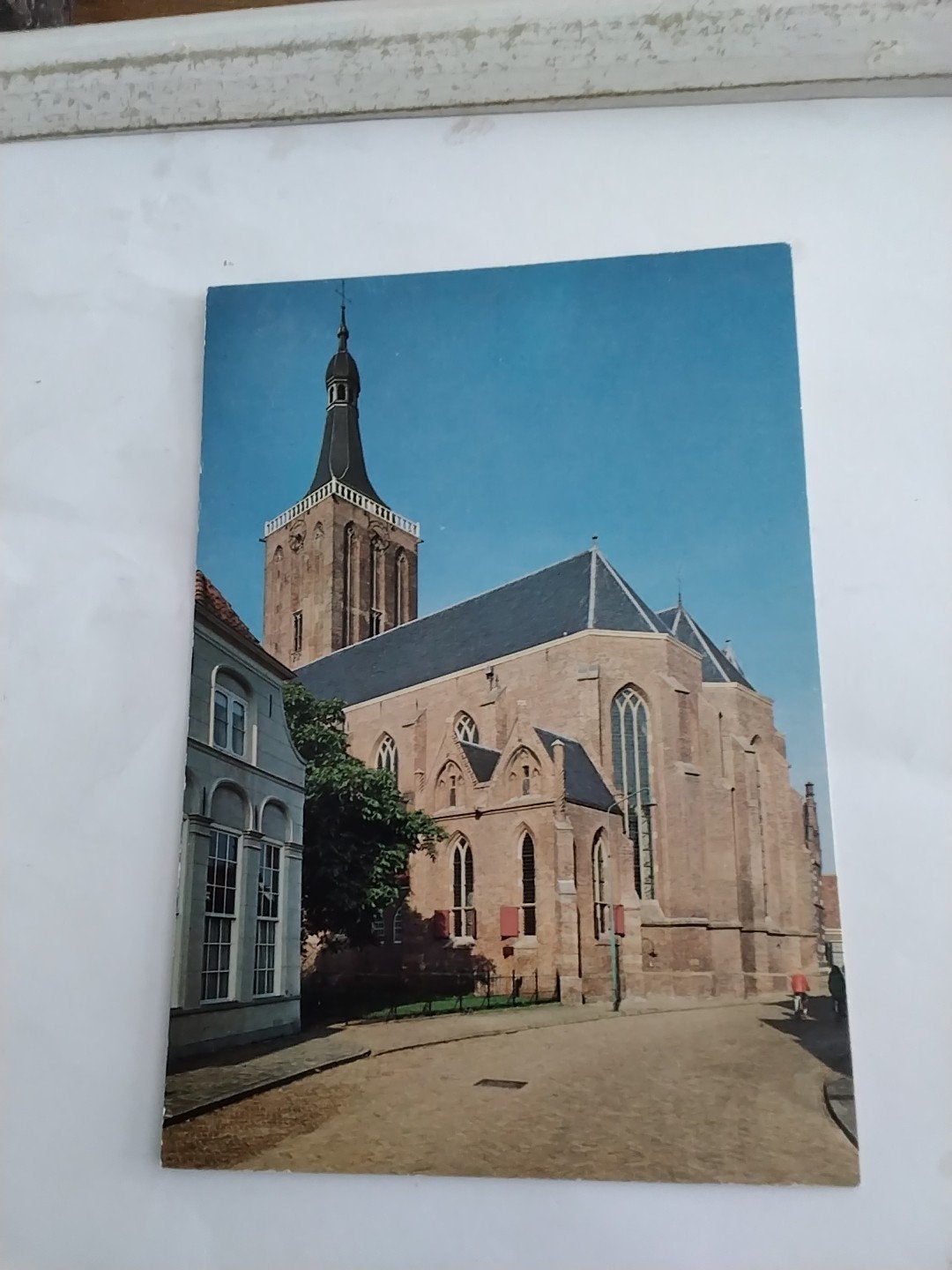 Oude Ansichtkaart Hasselt (Ov.) Grote of Stefanuskerk, Verzamelen, Ophalen of Verzenden, 1960 tot 1980, Ongelopen, Overijssel
