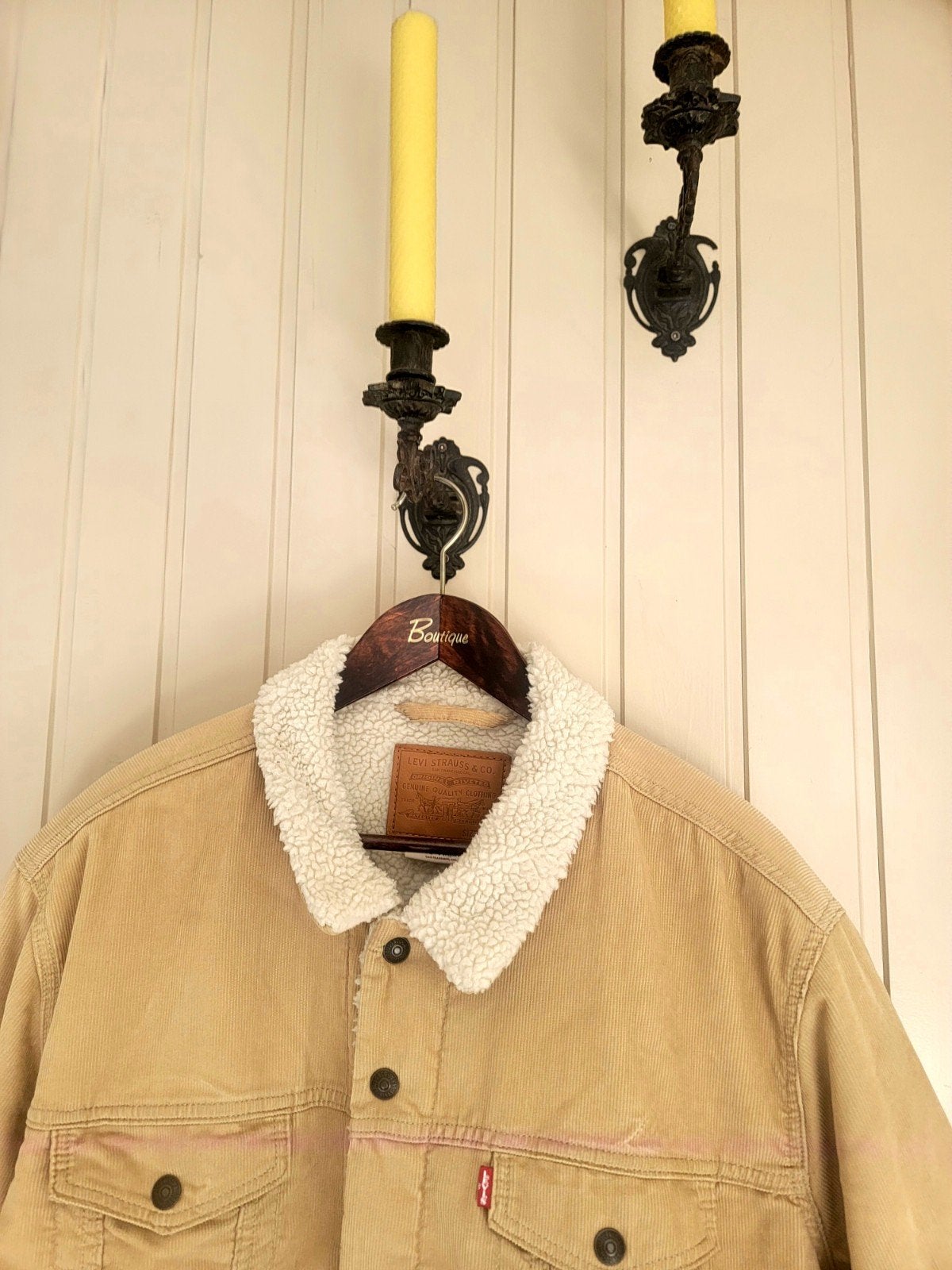 Beeldschone, originele, NIEUWE Levi's Teddy corduroy jas XXL, Levi's, Beige, Nieuw, Overige maten