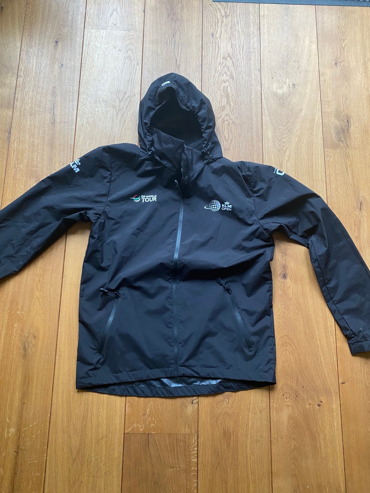 KLM  open rain jacket Mt M, Kleding | Heren, Ophalen of Verzenden, Zo goed als nieuw, Zwart