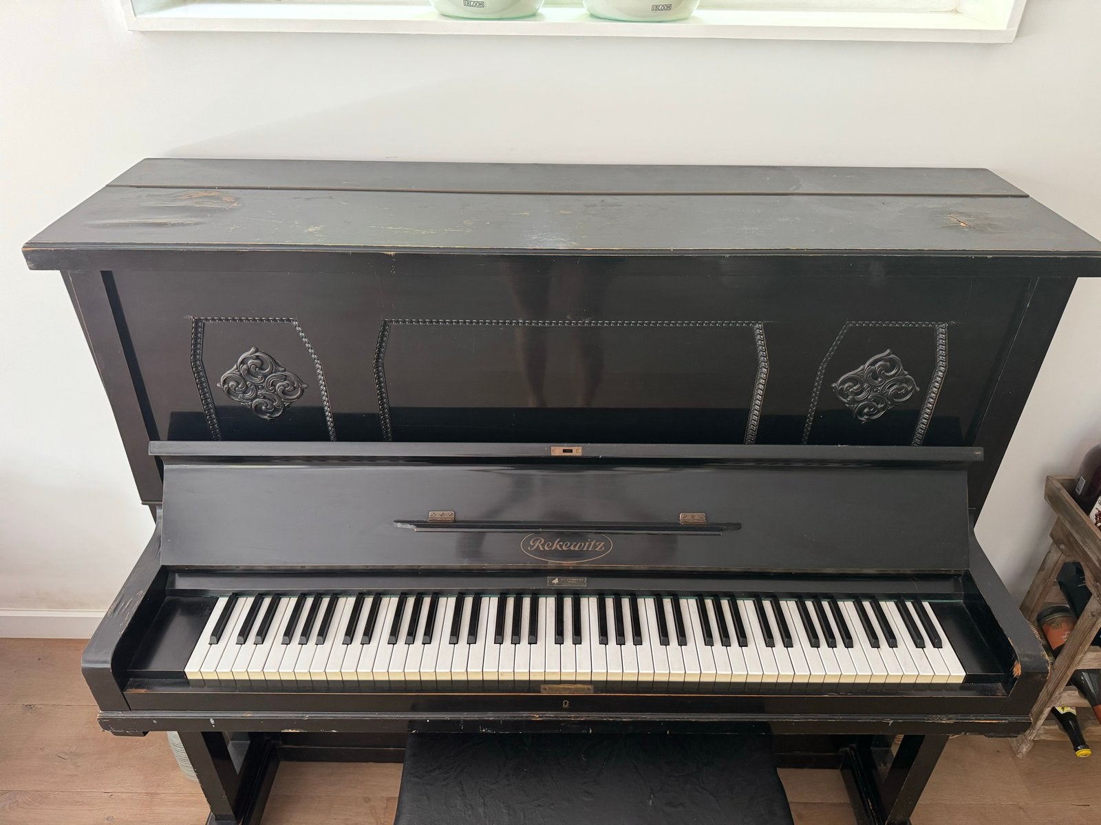 Zwarte Rekewitz Piano - Gebruikt, Ophalen, Gebruikt, Zwart, Piano