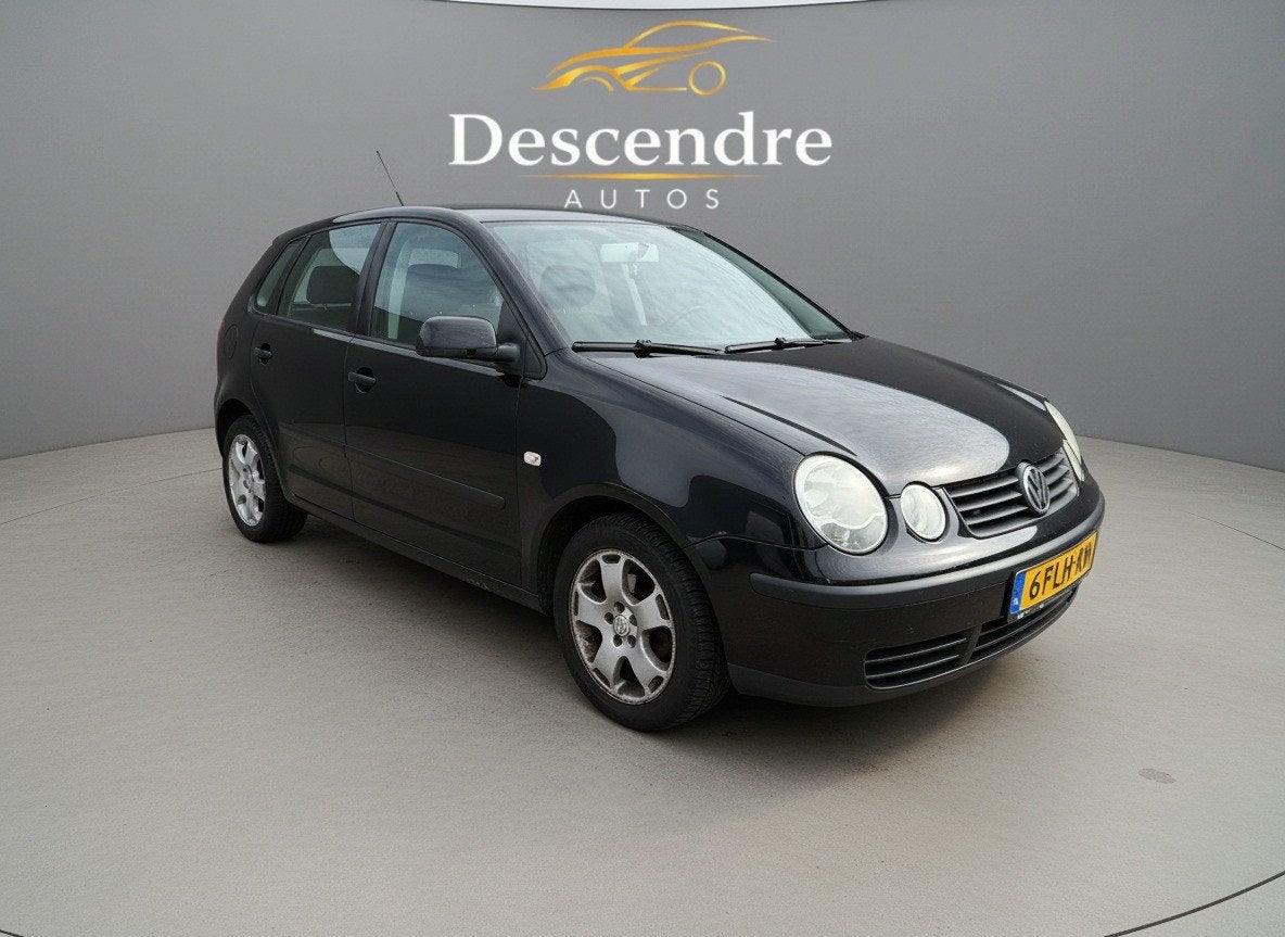 Volkswagen Polo 1.2-12V 5 drs (bj 2003), Auto's, Volkswagen, 1198 cc, Zwart, Origineel Nederlands, Bedrijf