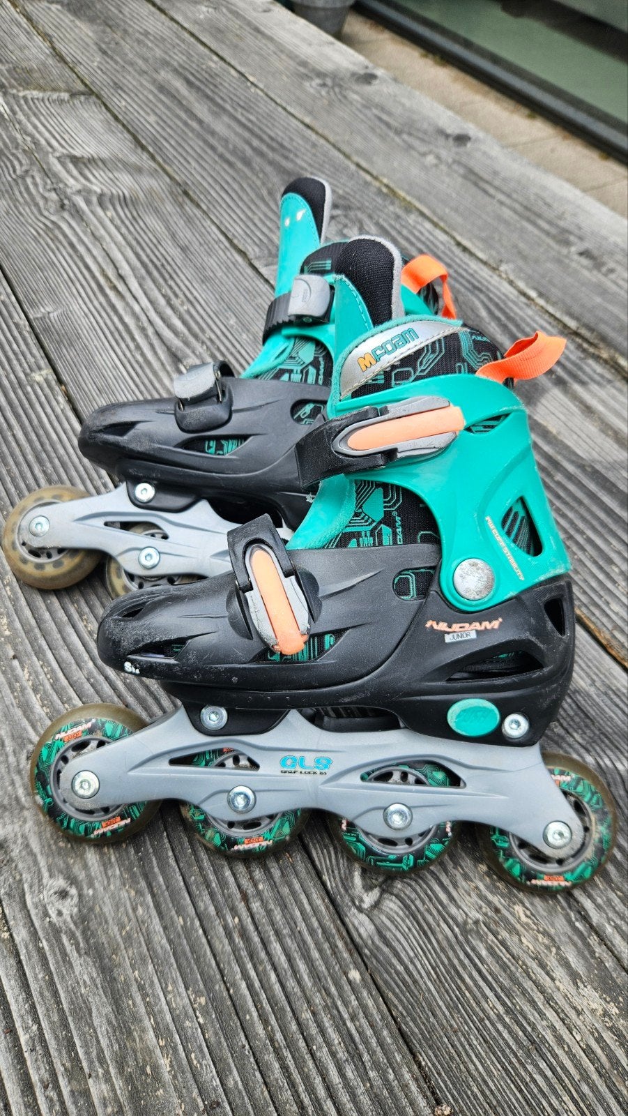Verstelbare Nijdam Junior Inline Skates Maat 30-33, Kinderen, Inline skates 4 wielen, Ophalen, Overige merken