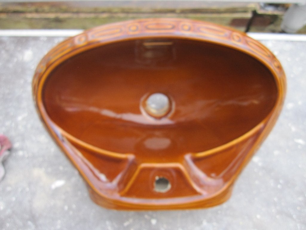 Prachtig roodbruin fonteintje stijl jugendstil / art nouveau, Ophalen of Verzenden