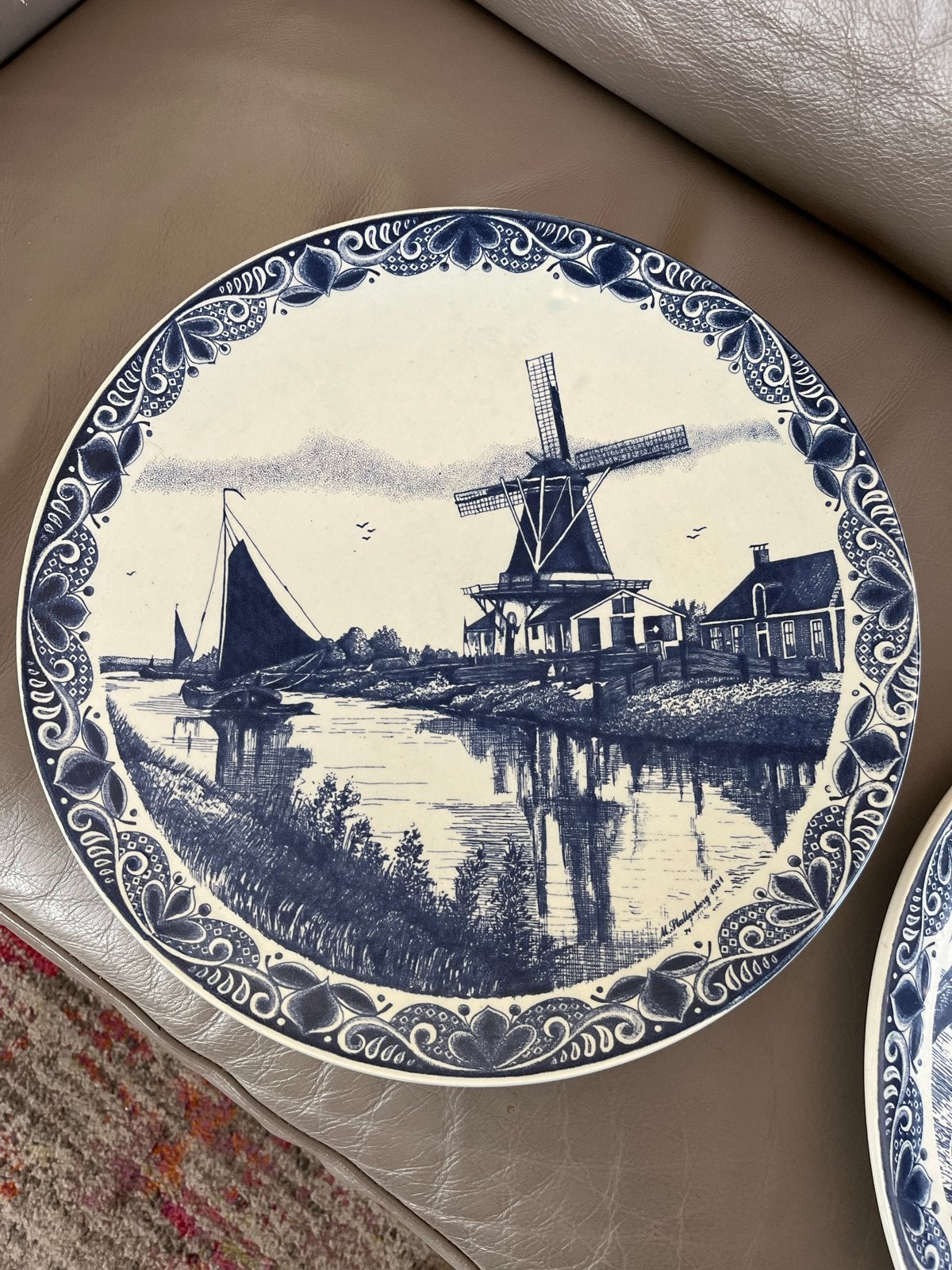 2x Prachtige Grote Delfts Blauwe Wandborden Chemkefa XL, Ophalen