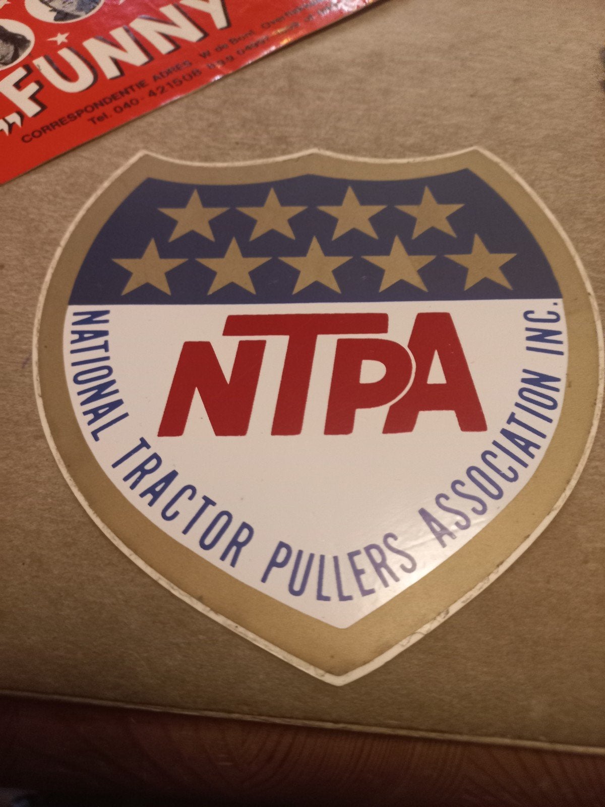 Vintage NTPA National Tractor Pullers Association Sticker, Ophalen of Verzenden, Gebruikt