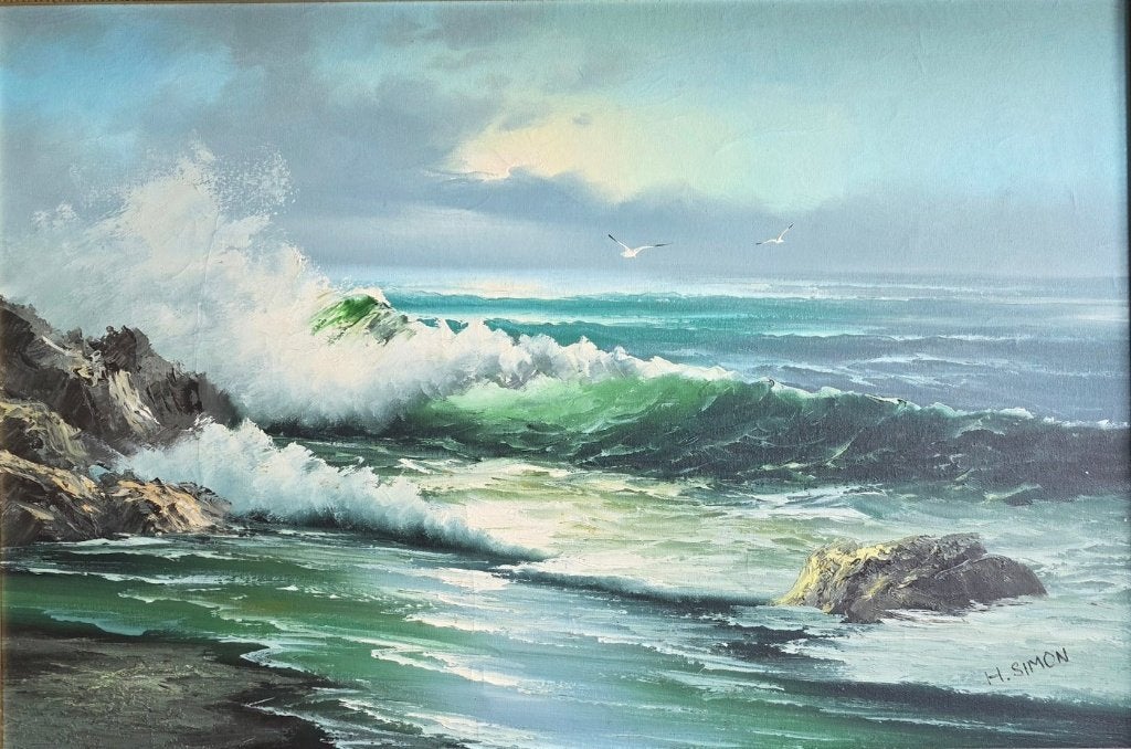 Zeegezicht, Antiek en Kunst, Kunst | Schilderijen | Klassiek, Ophalen of Verzenden
