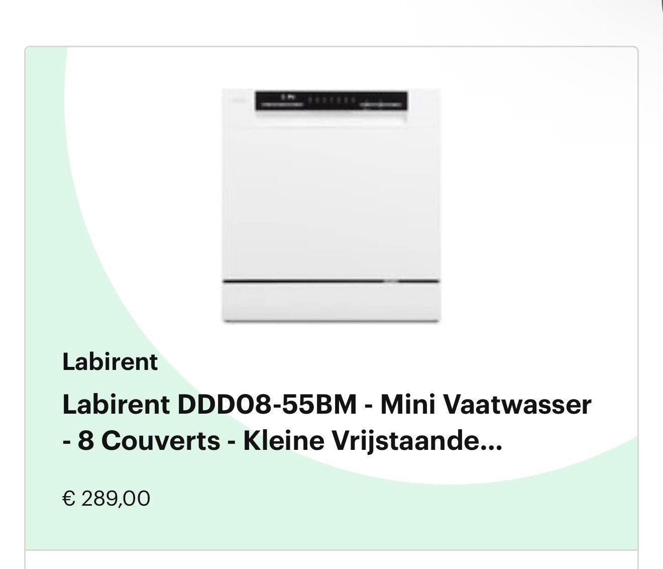 Labirent Mini Vaatwasser - 8 couverts - Vrijstaand gebruikt, Witgoed en Apparatuur, Vaatwasmachines, Minder dan 85 cm, Eco programma
