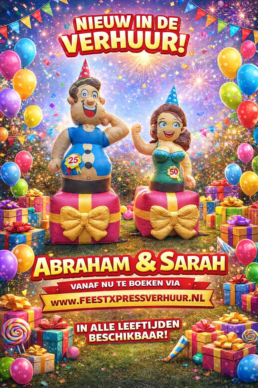 Opblaas Abraham of Sarah - Feestpop voor Verjaardag, Ophalen, Gebruikt, Abraham of Sarah