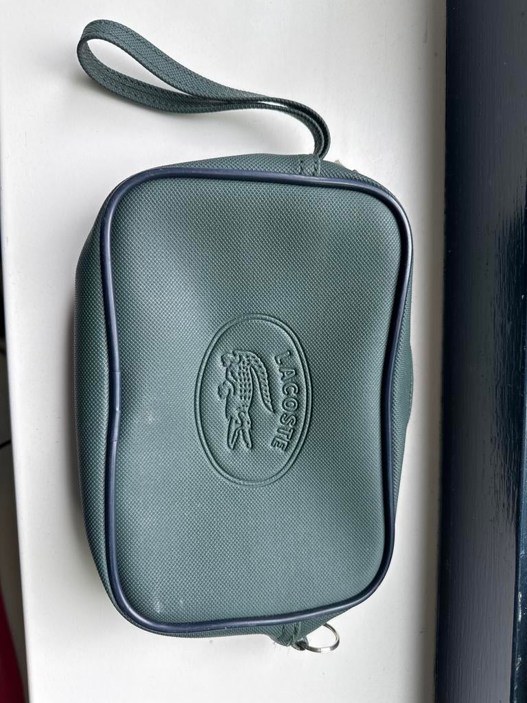Lacoste toilettas/etui - Donkergroen, Ophalen of Verzenden, Zo goed als nieuw, Groen, Heer of Dame