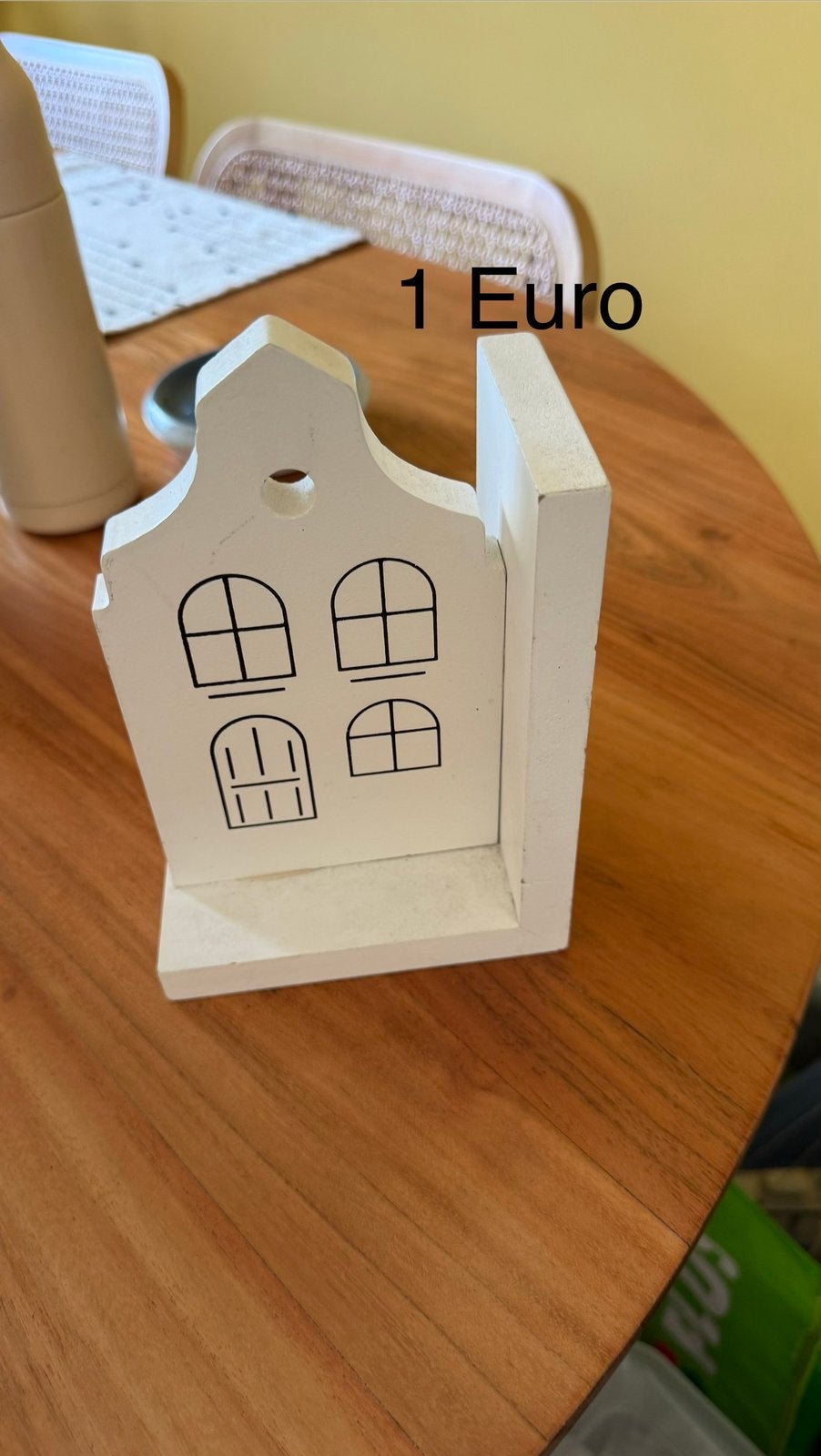 Witte houten boekensteun – huisje, Ophalen
