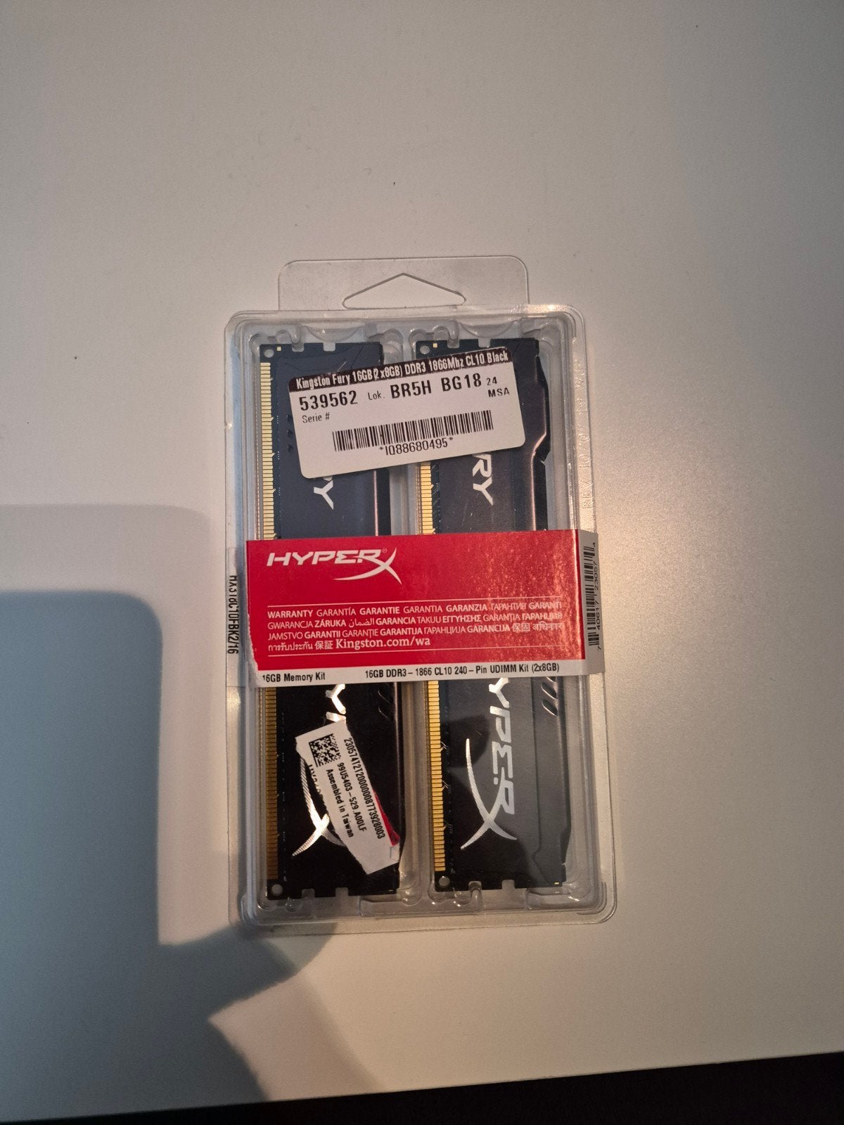 HyperX FURY, Computers en Software, RAM geheugen, DDR3, Ophalen of Verzenden, Zo goed als nieuw, Desktop