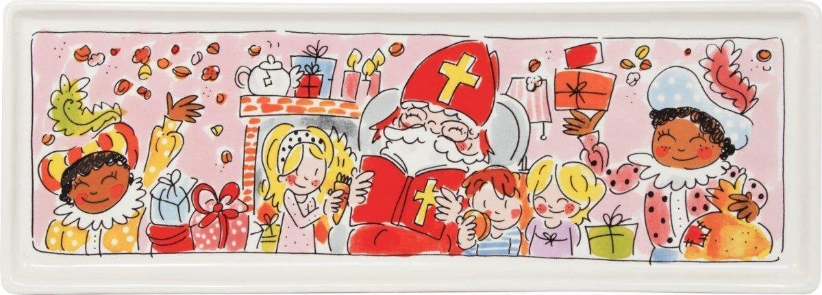 Blond Amsterdam Sinterklaas schaal, Ophalen, Gebruikt, Handbeschilderd, Porselein of Keramiek