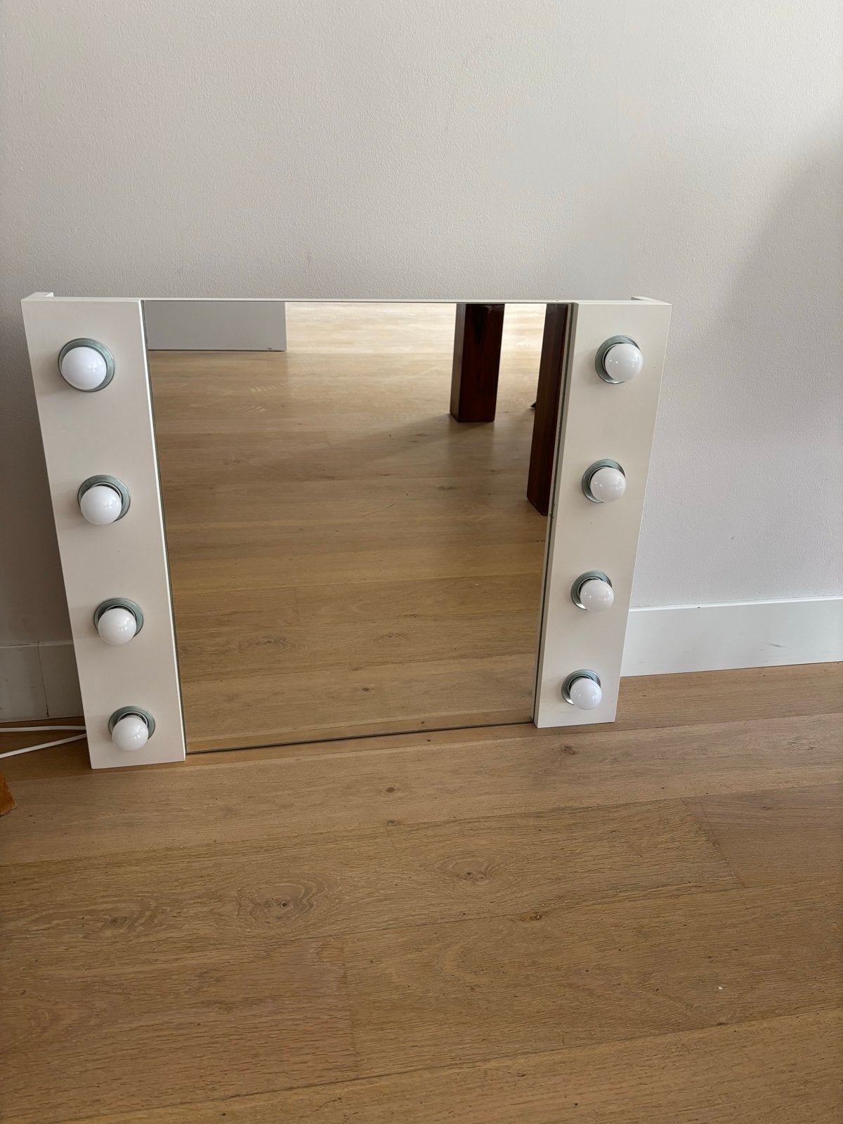 Make-up spiegel met verlichting, Huis en Inrichting, Ophalen, Gebruikt, Minder dan 100 cm, Rechthoekig