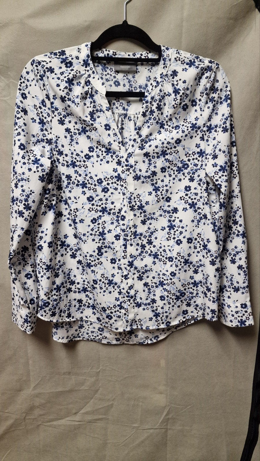 Blouse met blauwe bloemen in maat 36, Blauw, Yessica, Ophalen of Verzenden, Zo goed als nieuw