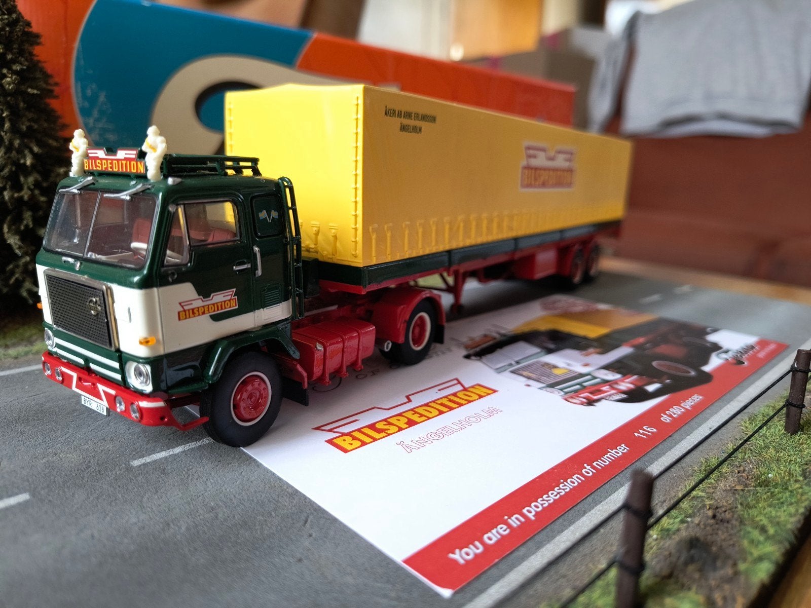 Tekno Volvo Bilspedition, Ophalen of Verzenden, Zo goed als nieuw, Bus of Vrachtwagen, Tekno
