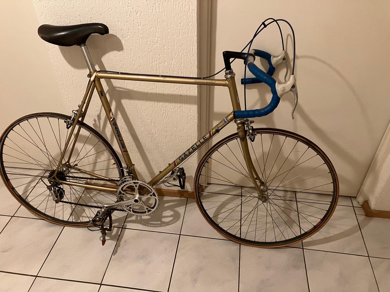 Gazelle racefiets ca. 1980 - Champagne kleur, Ophalen, Gebruikt, Staal, Velgrem