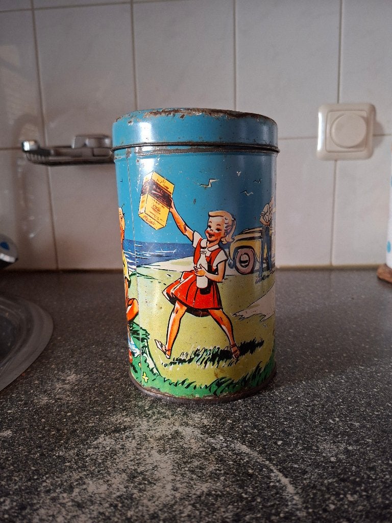 Brinta blik vintage uit de jaren 50, Verzamelen, Ophalen, Gebruikt, Overige